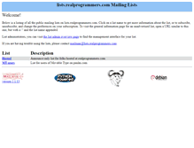 Tablet Screenshot of lists.realprogrammers.com